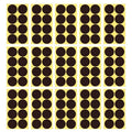 Coffee Brown Sticker Dots Round Labels - 50mm, 8 Dots per Sheet, 15 Sheets