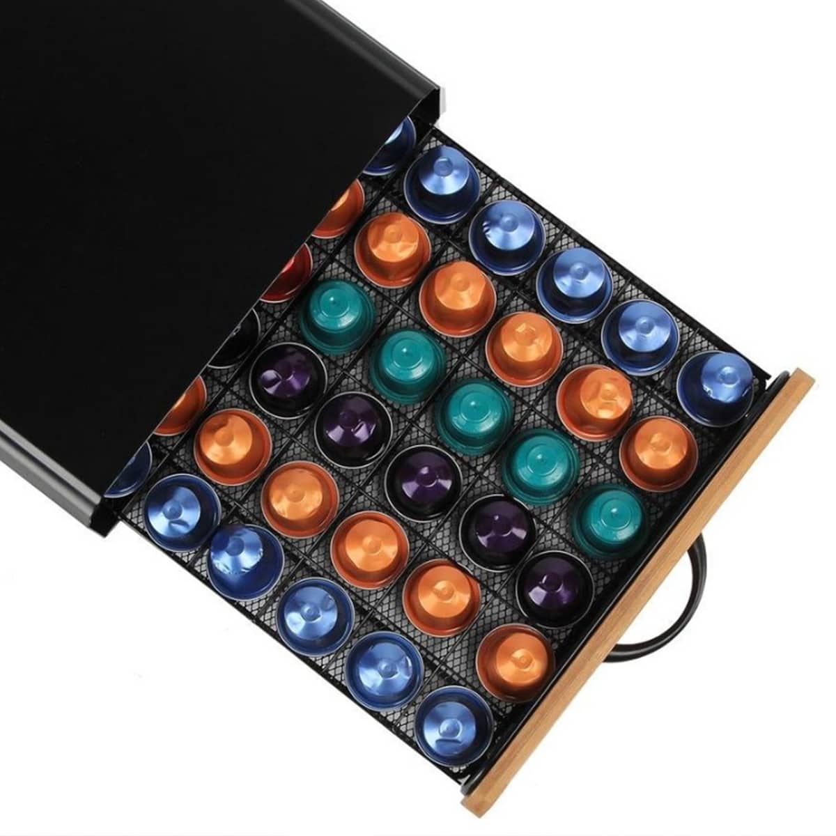 Coffee Capsule Storage Box, Metal 40 Capsule Drawer Organiser - view 5
