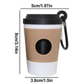 Coffee Cup Dog Poop Bag Dispenser with Carabiner Clip - Black Lid - view 4
