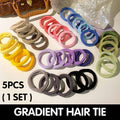 Coffee Gradient Hair Bands for Ponytails - Elastic, 5 Pack - view 4