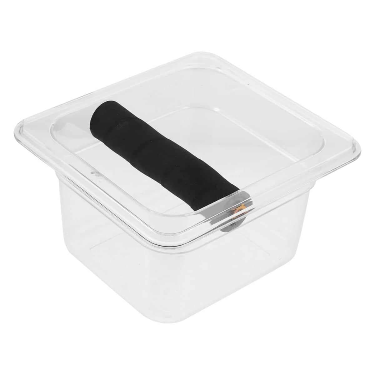Coffee Knock Box Barista Dosing Station with Clear Acrylic Body and Anti Slip Knock Bar - view 2