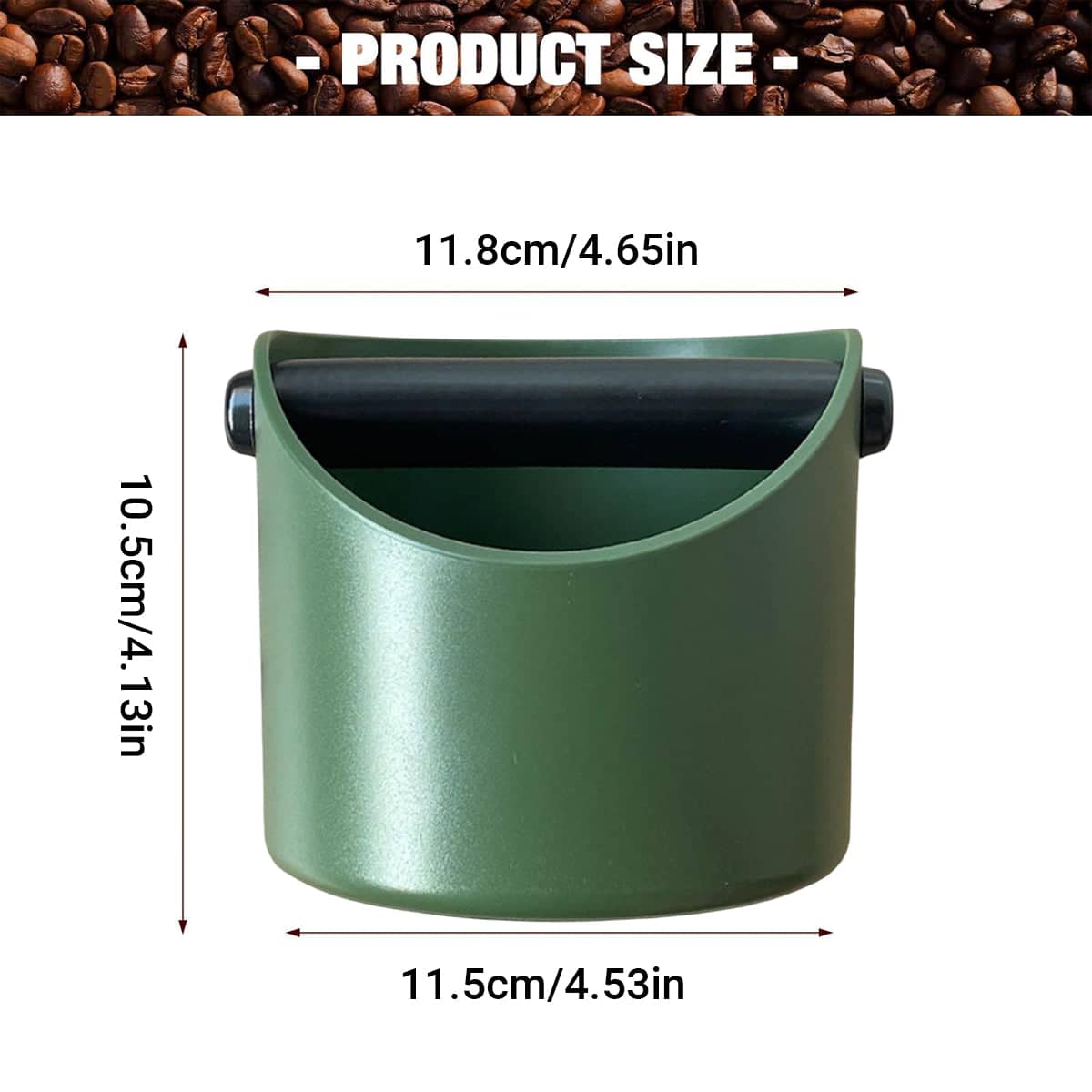 Coffee Knock Boxes ABS Pack of 2 - Small (580ml), Forest Green - view 3