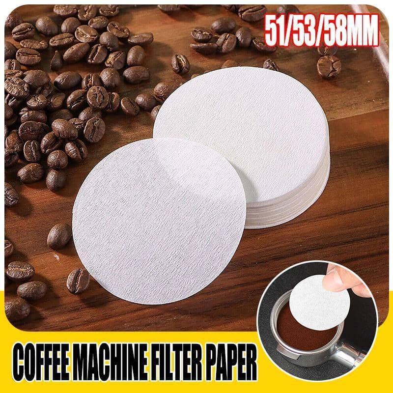 Coffee Machine Filter Paper, Round Raw Wood Pulp - 53 mm, Pack of 100 - view 2