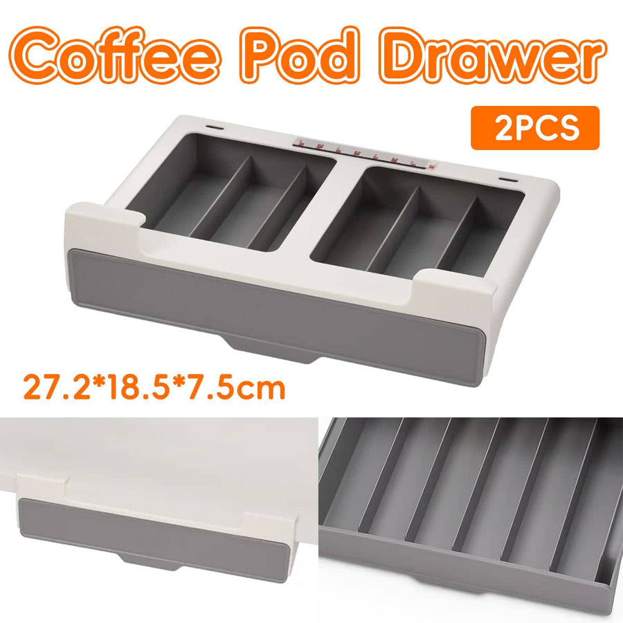 Coffee Pod Drawer Organiser for K Cup Pods, Large Capacity Set of 2