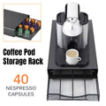 Coffee Pod Storage Rack with Drawer, 40 Pod Capacity, Black
