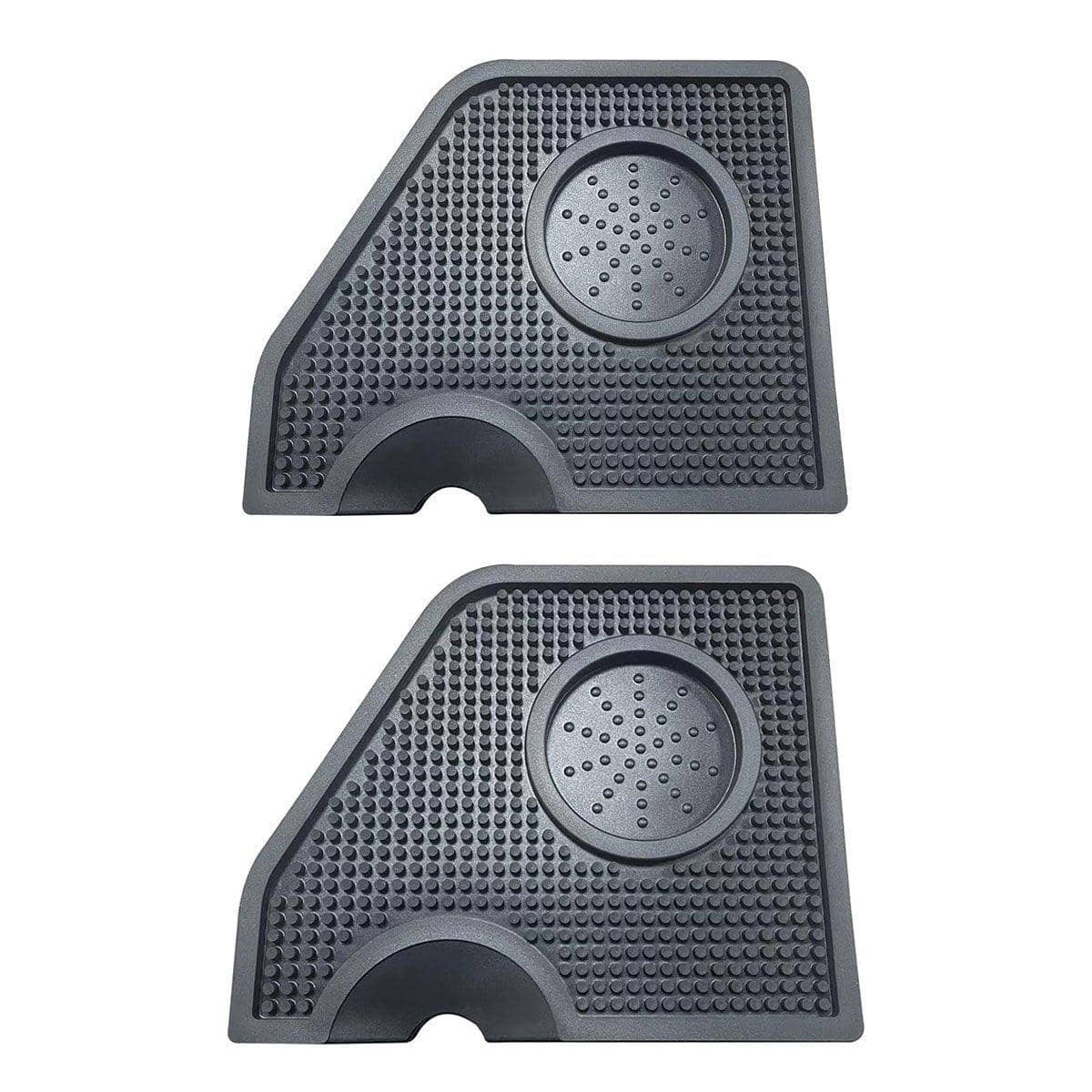 Coffee Tamper Mat, G-Shaped Black Silicone Corner Tamping Pad, Pack of 2 - view 2