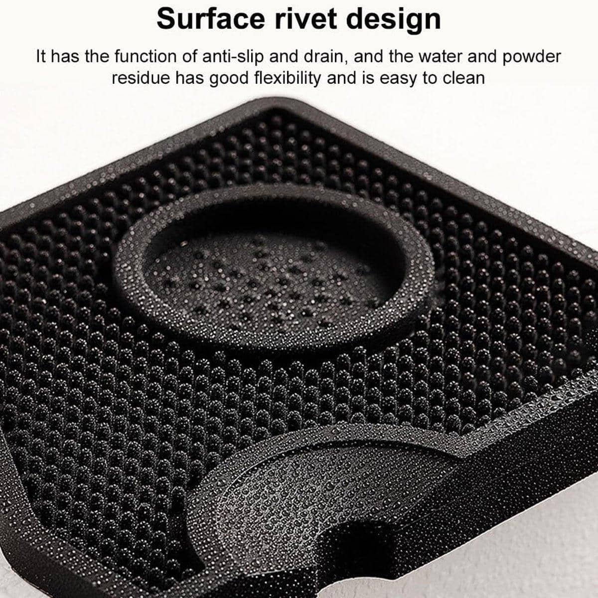 Coffee Tamper Mat, G-Shaped Black Silicone Corner Tamping Pad, Pack of 2 - view 4