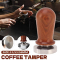 Coffee Tamper with Spring-Loaded Steel Base and Wood Handle - 58 mm - view 2