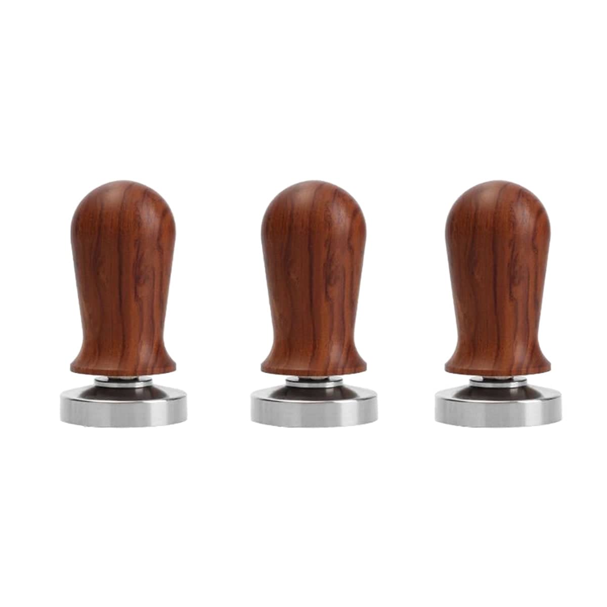 Coffee Tamper with Spring-Loaded Steel Base and Wood Handle - 58 mm - view 3