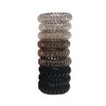 Coil Hair Ties in Stretchy Resin - Black