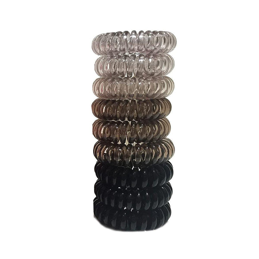 Coil Hair Ties in Stretchy Resin - Black
