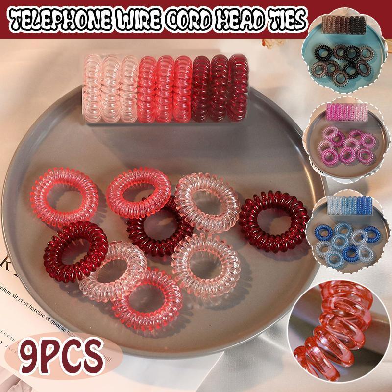 Coil Hair Ties in Stretchy Resin - Black - view 2