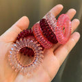 Coil Hair Ties in Stretchy Resin - Black - view 5