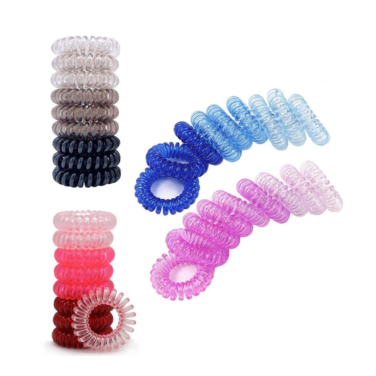 Coil Hair Ties in Stretchy Resin - Purple - view 3