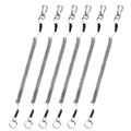 Coiled Fishing Tool Lanyards with Lobster Clip - Grey, Pack of 6
