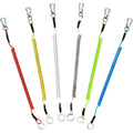 Coiled Fishing Tool Lanyards with Lobster Clip - Grey, Pack of 6 - view 4