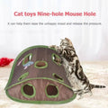 Collapsible Cat Mouse Hole Play Toy - Brown and Green - view 4