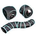 Collapsible Cat Tunnel Toy with Hanging Balls, Tent and Cube - view 2