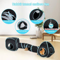 Collapsible Cat Tunnel Toy with Hanging Balls, Tent and Cube - view 4