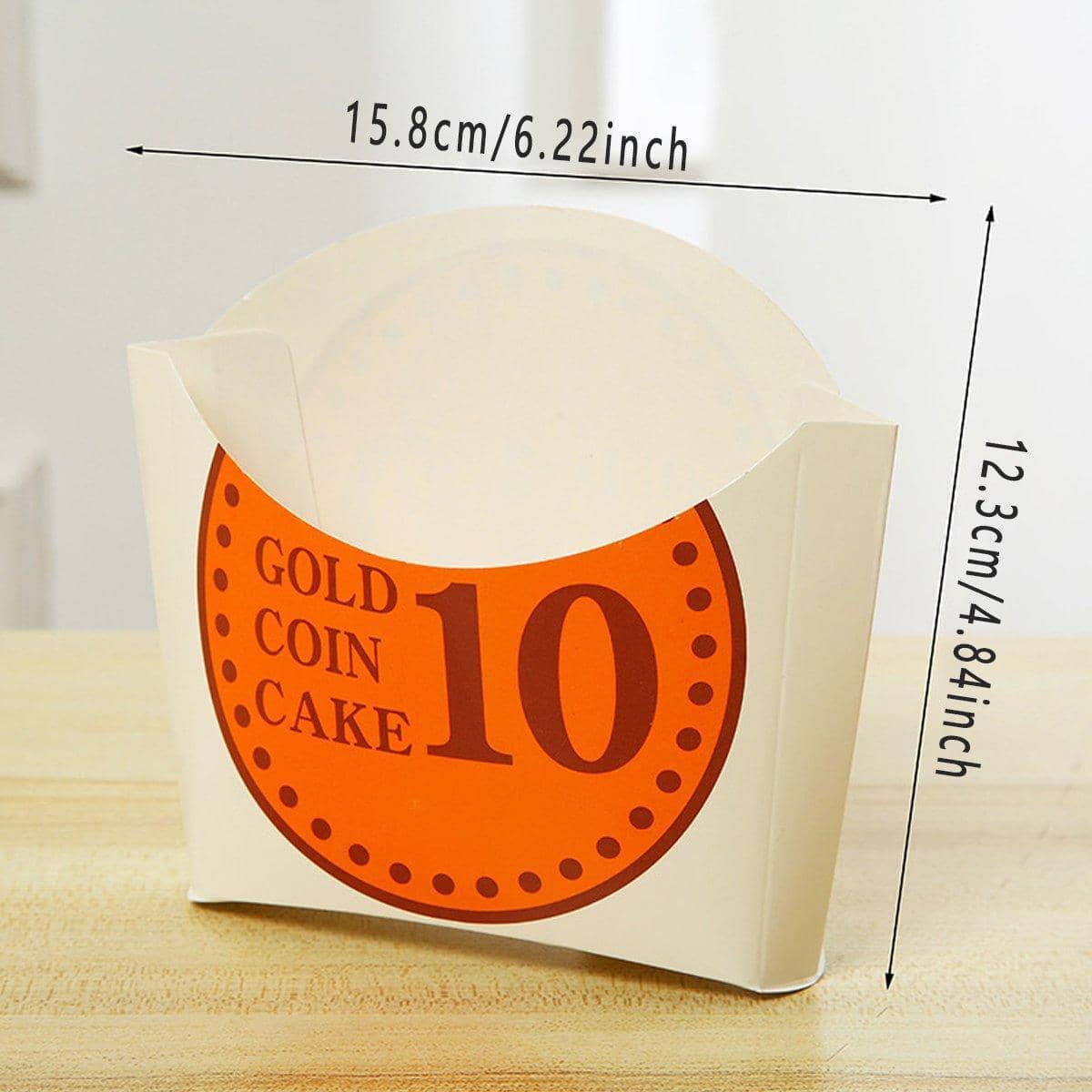Collapsible Gold Coin Bread Packing Boxes for Bakery Gift Packaging - Pack of 100 - view 3
