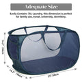 Collapsible Mesh Laundry Basket, 76 Litre - Navy - view 4