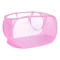 Collapsible Mesh Laundry Basket, 76 Litre - Pink
