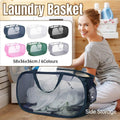 Collapsible Mesh Laundry Basket, 76 Litre - Pink - view 2