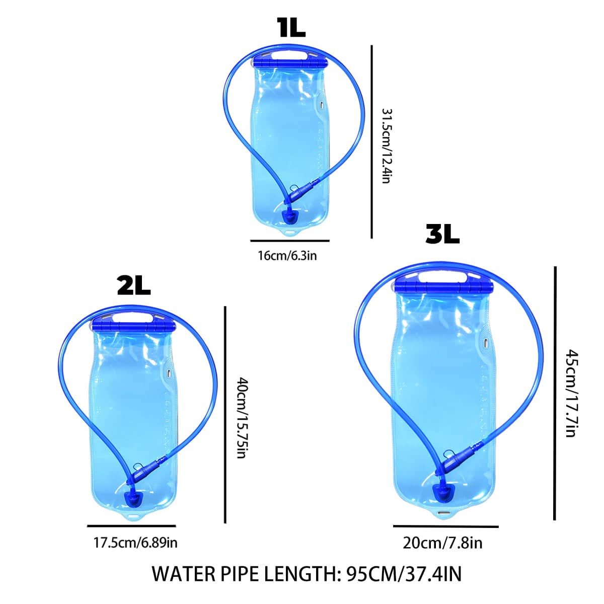 Collapsible PEVA Water Bag with Drinking Tube - 1L - view 4