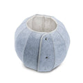 Collapsible Round Pet Bed for Cats and Small Dogs - Cream White Lining