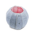 Collapsible Round Pet Bed for Cats and Small Dogs - Pink Lining