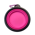 Collapsible Silicone Pet Bowl for Cat and Dog, Portable Feeder - Pink