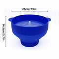 Collapsible Silicone Popcorn Bowl with Handle - Orange - view 4