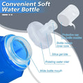Collapsible Soft Water Bottle, 500ml BPA-Free TPU, Blue
