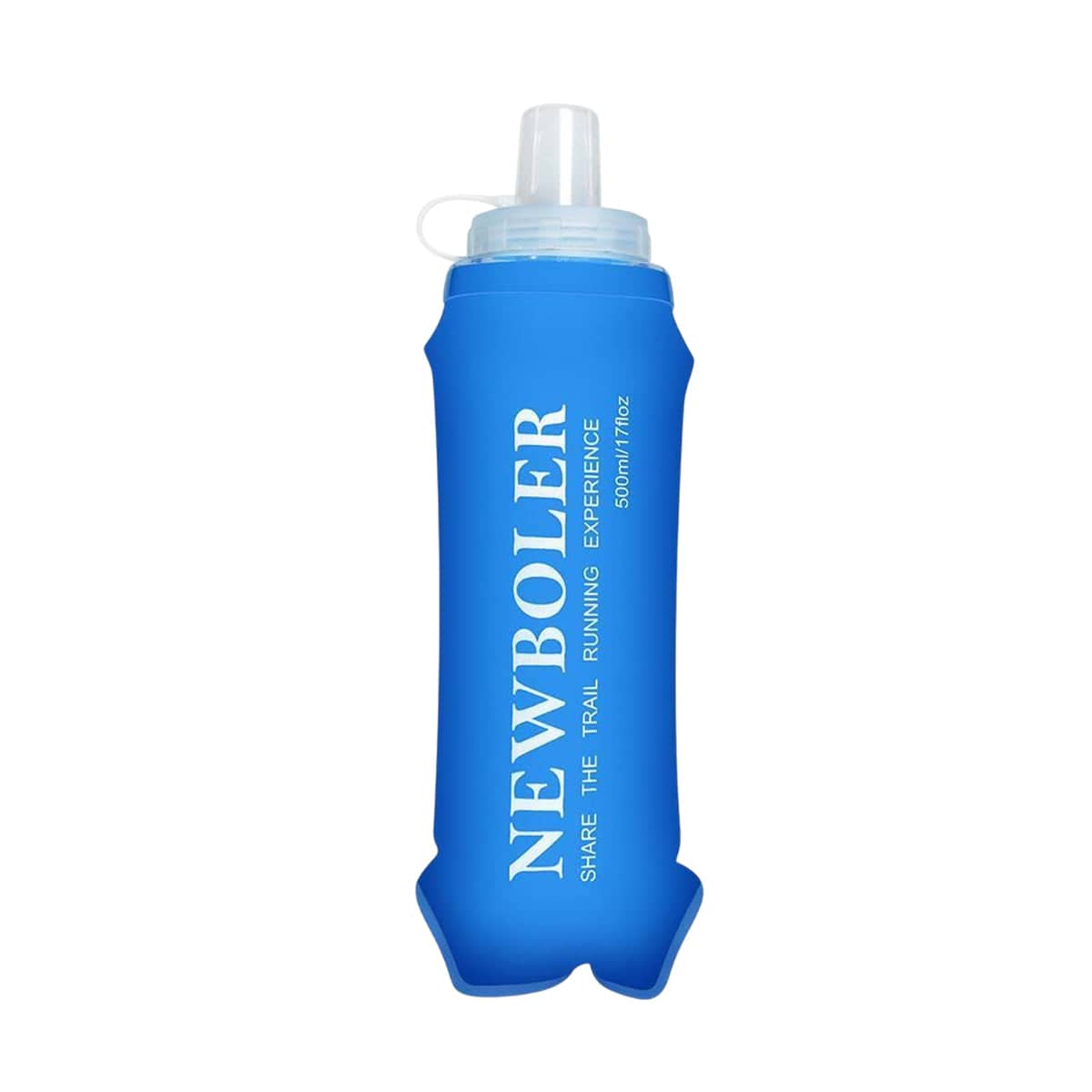 Collapsible Soft Water Bottle, 500ml BPA-Free TPU, Blue - view 2
