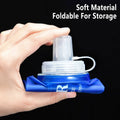 Collapsible Soft Water Bottle, 500ml BPA-Free TPU, Blue - view 4