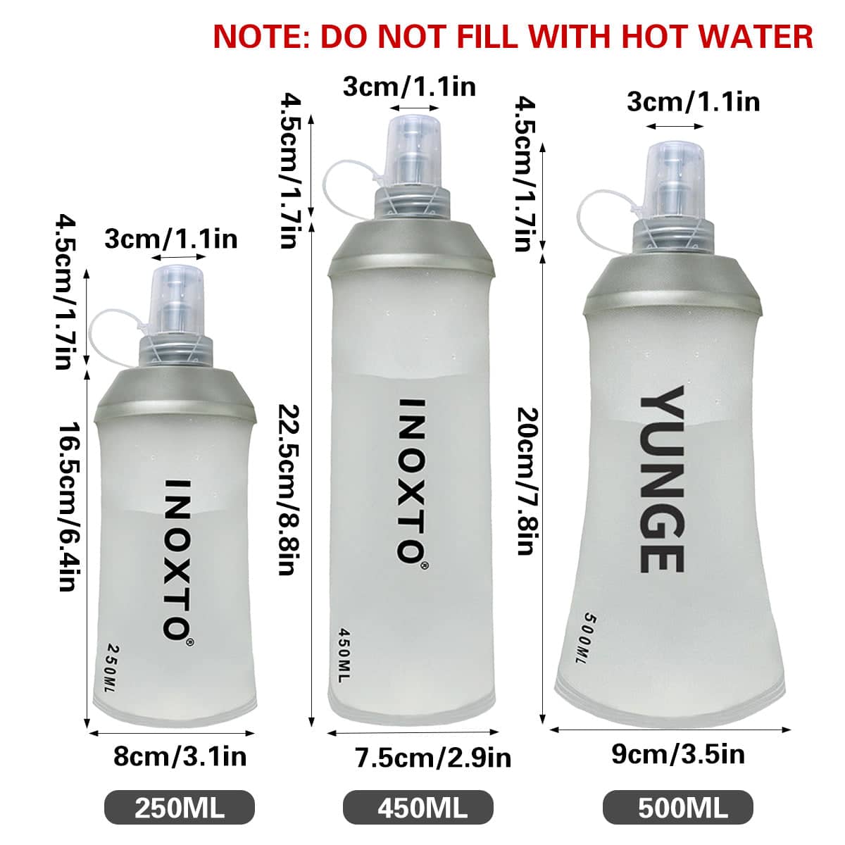 Collapsible Sports Water Bottle with Bite Valve - 500ml - view 4