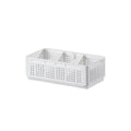 Collapsible Storage Basket with Layered Dividers Durable Plastic Foldable - Size XS (23 x 12 x 8 cm)