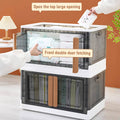 Collapsible Storage Box with Lid, 32 Litre Large Capacity - Grey - view 5