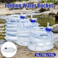 Collapsible Telescopic Water Bucket with Faucet Valve - 10 Litre (23 x 26 cm) - view 2
