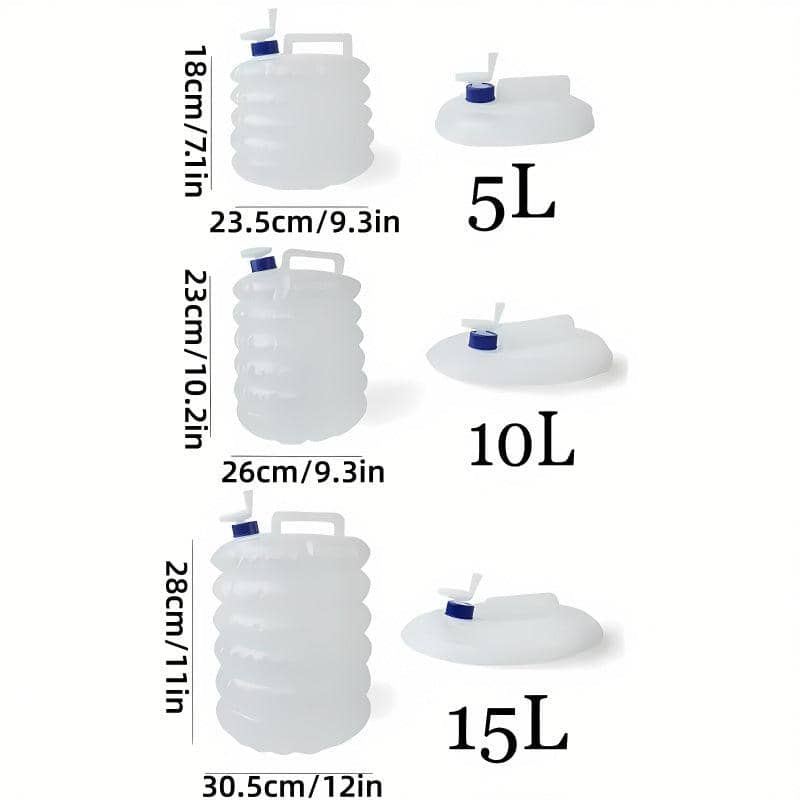 Collapsible Telescopic Water Bucket with Faucet Valve - 5 Litre (18 x 23.5 cm) - view 4