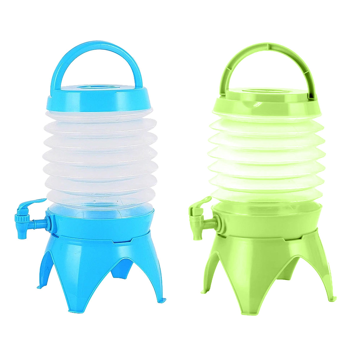 Collapsible Water Container with Tap and Four-Legged Base, 5.5 Litre - Light Green - view 3