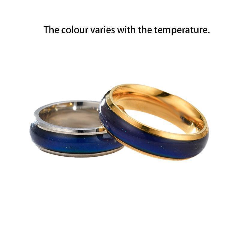 Colour Changing Mood Ring Stainless Steel US Size 11 - Rose Gold - view 13