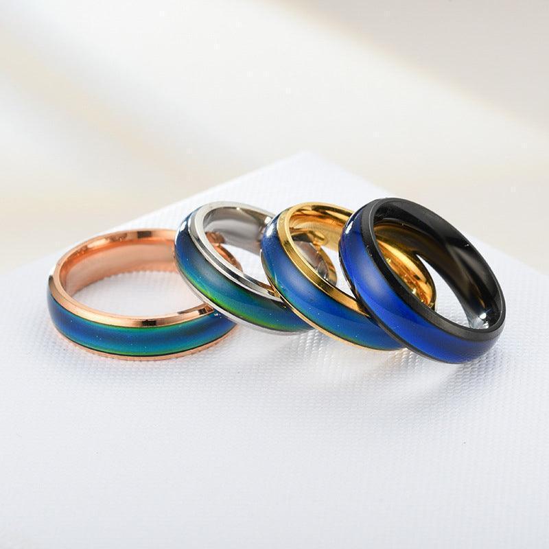 Colour Changing Mood Ring Stainless Steel US Size 11 - Rose Gold - view 8
