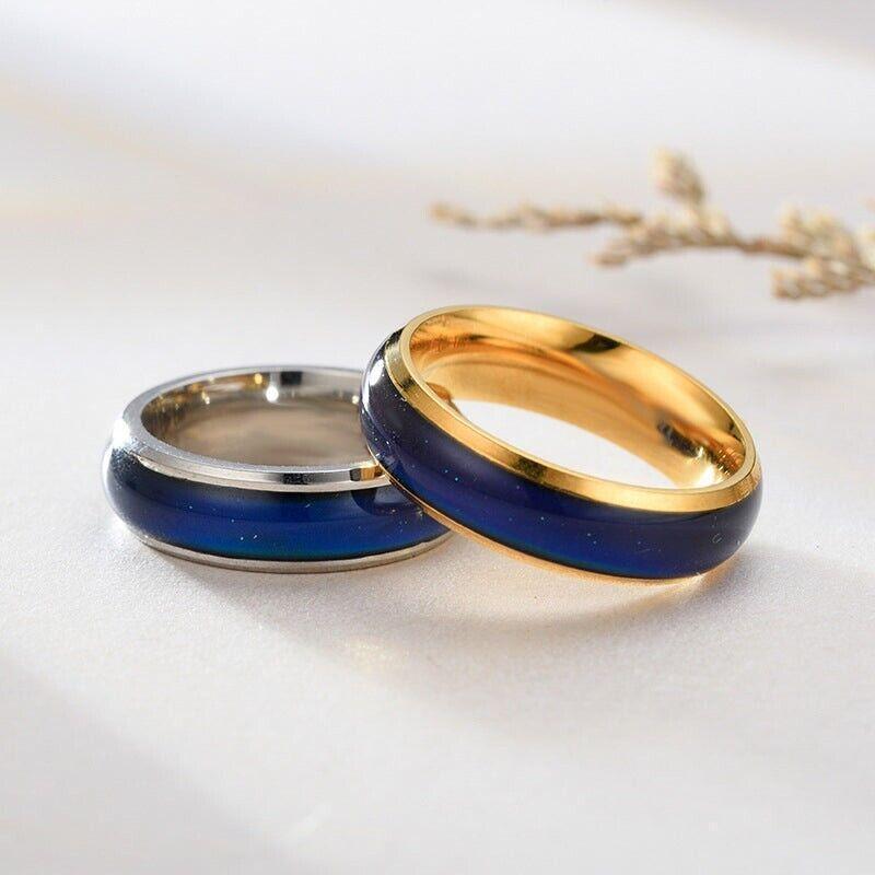 Colour Changing Mood Ring Stainless Steel US Size 11 - Rose Gold - view 9