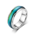 Colour Changing Mood Ring Stainless Steel US Size 11 - Silver