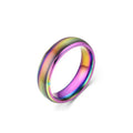Colour Changing Mood Ring, Stainless Steel - US Size 9, Rainbow