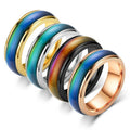 Colour Changing Mood Ring, Stainless Steel - US Size 9, Rainbow - view 3
