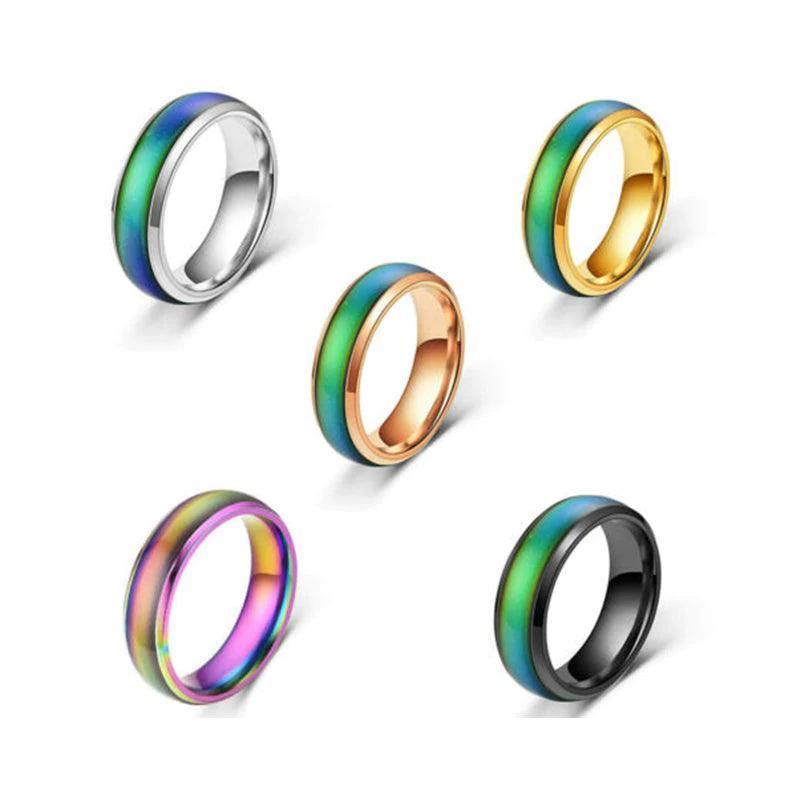 Colour Changing Ring Stainless Steel US Size 9 - Rose Gold - view 8