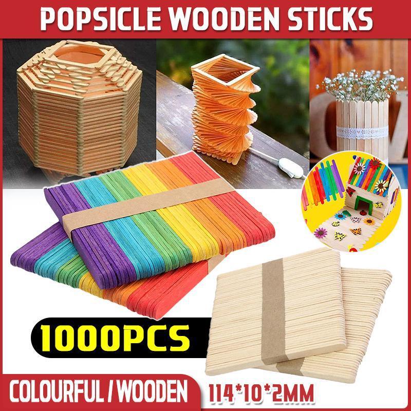 Coloured Craft Sticks, Pack of 1000 - Multicolour - view 2
