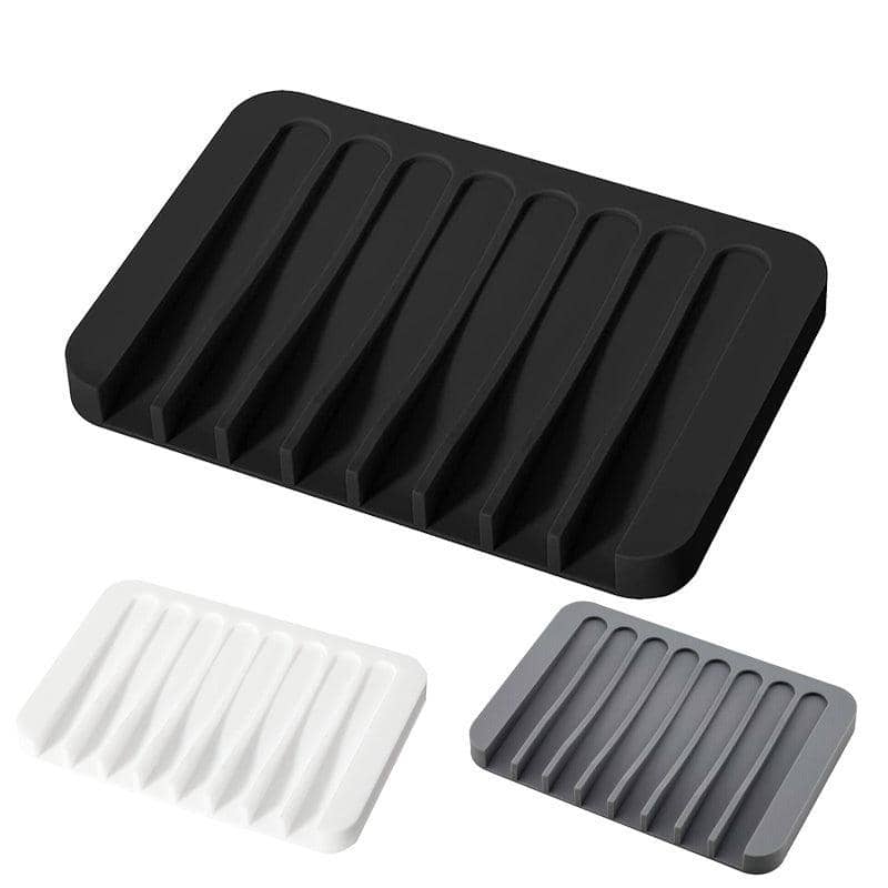 Comb-Shaped Silicone Soap Dish Holders, Pack of 2 - White - view 3